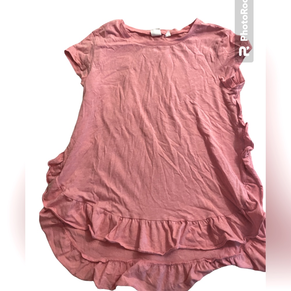 GapKids pink ruffle t-shirt size m